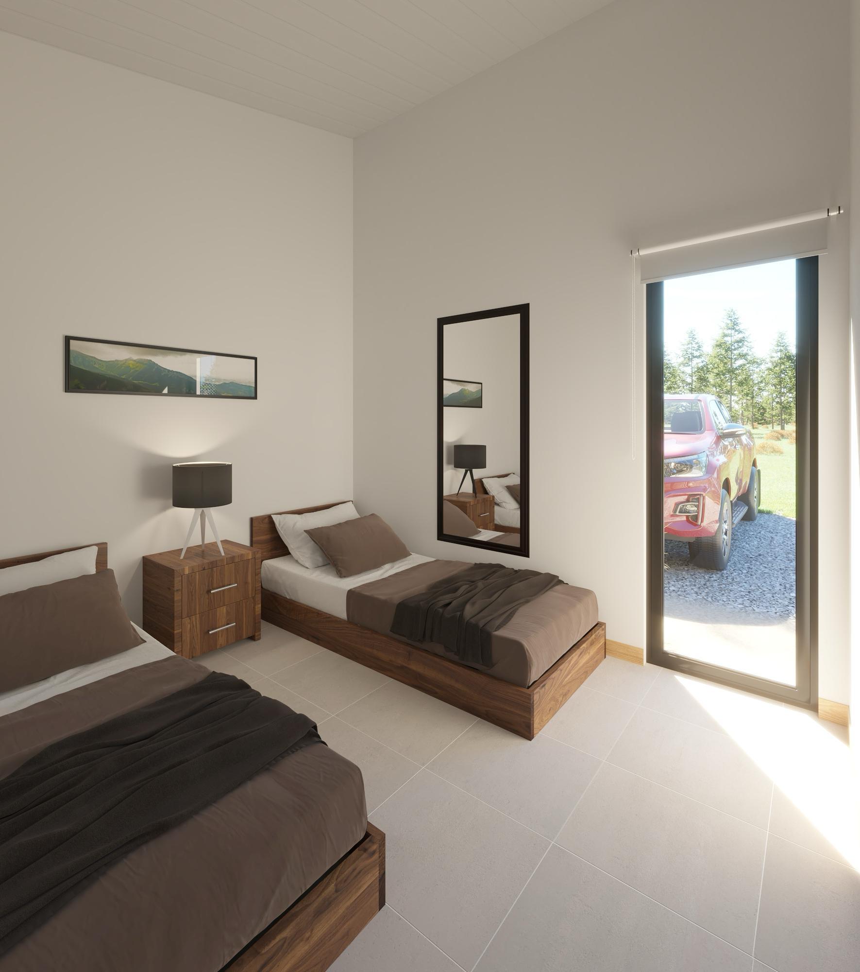 Dormitorio equipado de vivienda Garabi Casas